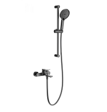 Смеситель для ванны с душевым гарнитуром WONZON & WOGHAND, Темный графит (WW-C2036-BGG)