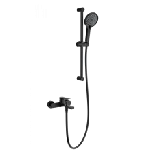 Смеситель для ванны с душевым гарнитуром WONZON & WOGHAND, Черный матовый (WW-C2036-MB)