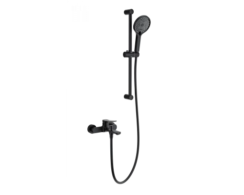 Смеситель для ванны с душевым гарнитуром WONZON & WOGHAND, Черный матовый (WW-C2036-MB)