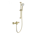 Смеситель для ванны с душевым гарнитуром и термостатом WONZON & WOGHAND, Брашированное золото (WW-C2001-A-BG)