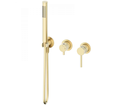 Смеситель для душевой системы встраиваемый WONZON & WOGHAND STICK, Брашированное золото (WW-838017-BG)