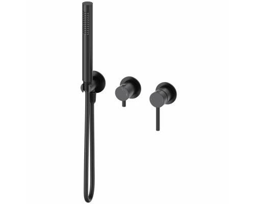 Смеситель для душевой системы встраиваемый WONZON & WOGHAND STICK, Черный матовый (WW-838017-MB)