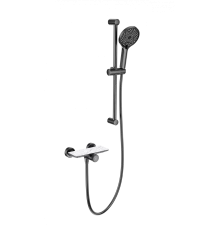 Смеситель для душа с гарнитуром WONZON & WOGHAND ClickPlate, Темный графит (WW-B2052-A-BGG)