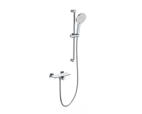 Смеситель для душа с гарнитуром WONZON & WOGHAND ClickPlate, Хром (WW-B2052-A-CR)