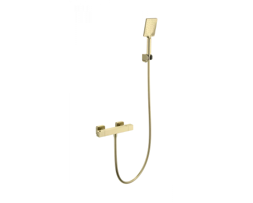 Смеситель для душа с термостатом WONZON & WOGHAND STAY 3, Брашированное золото (WW-B2062-A-BG)
