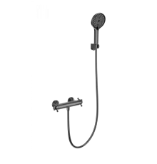 Смеситель для душа с термостатом WONZON & WOGHAND Strato, Темный графит (WW-B2048-A-BGG)