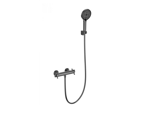 Смеситель для душа с термостатом WONZON & WOGHAND Strato, Темный графит (WW-B2048-A-BGG)