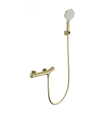 Смеситель для душа с термостатом WONZON & WOGHAND T-1000, Брашированное золото (WW-B2057-A-BG)