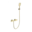 Смеситель для душа с термостатом WONZON & WOGHAND Twist, Брашированное золото (WW-B2025-A- BG)