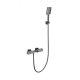 Смеситель для душа с термостатом WONZON & WOGHAND Twist, Темный графит (WW-B2025-A-BGG)