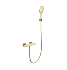 Смеситель для душа с термостатом WONZON & WOGHAND, Брашированное золото (WW-B2026-A-BG)