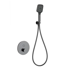 Смеситель для душа с термостатом встраиваемый WONZON & WOGHAND, Темный графит (WW-D1017-A-BGG)