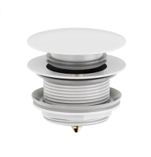 Донный клапан для ванны 1 1/2 WONZON & WOGHAND, Белый матовый (WW-SS105-MW)