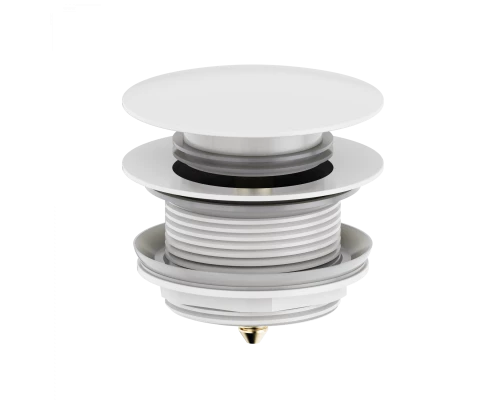 Донный клапан для ванны 1 1/2 WONZON & WOGHAND, Белый матовый (WW-SS105-MW)