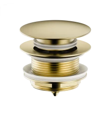 Донный клапан для ванны 1 1/2 WONZON & WOGHAND, Брашированное золото (WW-SS105-BG)