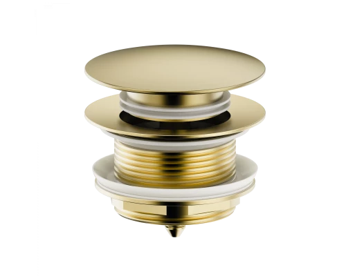 Донный клапан для ванны 1 1/2 WONZON & WOGHAND, Брашированное золото (WW-SS105-BG)