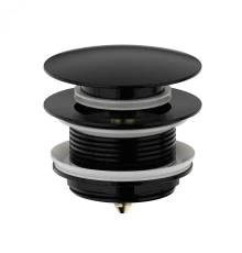 Донный клапан для ванны 1 1/2 WONZON & WOGHAND, Черный матовый (WW-SS105-MB)