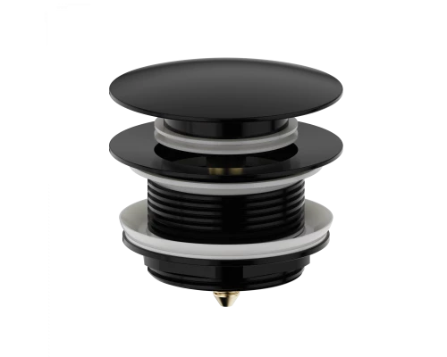 Донный клапан для ванны 1 1/2 WONZON & WOGHAND, Черный матовый (WW-SS105-MB)