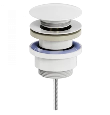 Донный клапан для раковины 1 1/4 WONZON & WOGHAND, Белый матовый (WW-88SS07-MW)