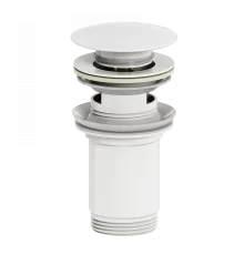 Донный клапан для раковины с переливом 1 1/4 WONZON & WOGHAND, Белый матовый (WW-88SS09-MW)