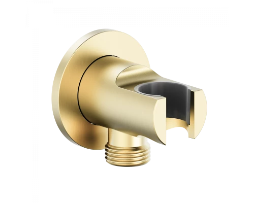 Шланговое подключение с держателем WONZON & WOGHAND, Брашированное золото (WW-HZ2319-BG)