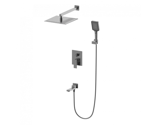 Душевая система встраиваемая WONZON & WOGHAND CUBE 2.0, Темный графит (WW-88939068-BGM)