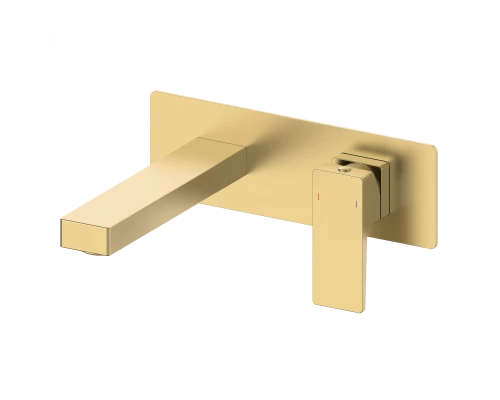 Смеситель для раковины встраиваемый WONZON & WOGHAND CUBE 2.0, Брашированное золото (WW-88869068-BG)