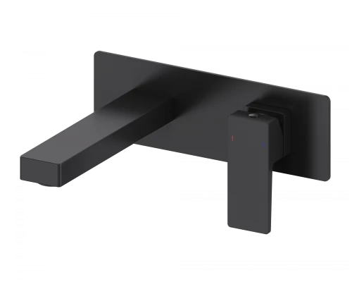 Смеситель для раковины встраиваемый WONZON & WOGHAND CUBE 2.0, Черный матовый (WW-88869068-MB)