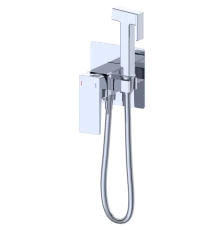 Смеситель с гигиеническим душем встраиваемый WONZON & WOGHAND CUBE 2.0, Хром (WW-88829068-CR)