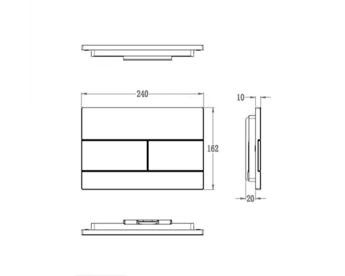 Кнопка смыва для инсталляции механическая WONZON & WOGHAND, Белый матовый (WW-IB235-MW)