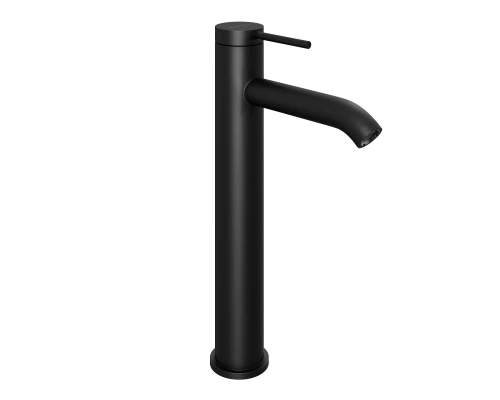 Смеситель д/раковины Abelsberg Fluida ERF22003MB высокий, вулканический черный