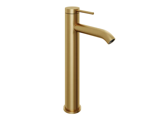 Смеситель д/раковины Abelsberg Fluida ERF22003BG высокий, королевское золото