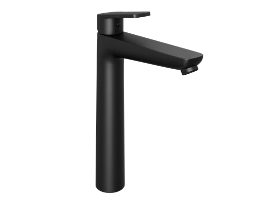 Смеситель д/раковины Abelsberg Lineara UNF23509MB высокий, вулканический черный