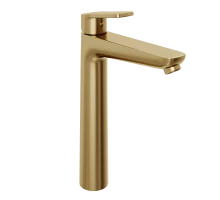 Смеситель для раковины Abelsberg Lineara UNF23509BG высокий, королевское золото