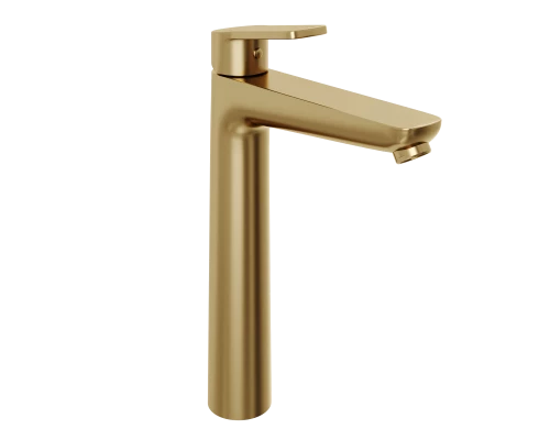 Смеситель д/раковины Abelsberg Lineara UNF23509BG высокий, королевское золото