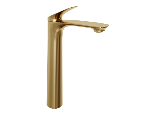 Смеситель д/раковины Abelsberg Perfecta INF60102BG высокий, королевское золото