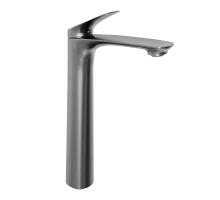 Смеситель для раковины Abelsberg Perfecta INF60102GM высокий, космическая сталь