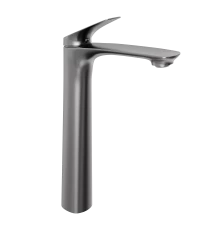 Смеситель для раковины Abelsberg Perfecta INF60102GM высокий, космическая сталь