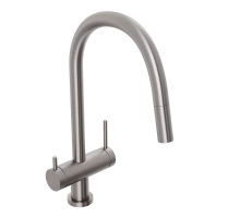 Смеситель для кухни Abelsberg Aera EMF71709BN c вытяжным изливом и возможностью подключения фильтра для воды, цвет титан, PVD покрытие