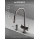 Смеситель д/кухни Abelsberg Aera EMF71709BN c вытяжным изливом и фильтром д/воды, цвет титан