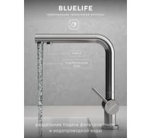 Смеситель для кухни Abelsberg Pura UVF70929CH c возможностью подключения фильтра для воды, цвет глянцевый хром