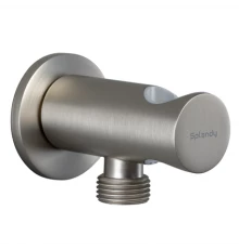 Шланговое подсоединение Splendy с держателем, латунь, цвет оружейный металл брашированный, AA215YRLAB