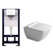 Унитаз подвесной Splendy Isvea Purita/Stable белый с инсталляцией и сиденьем SoftClose, ST3011TPRW/10PL02007SV/40S80200I Set
