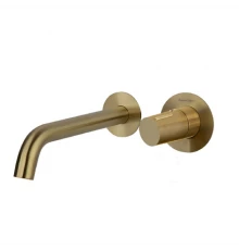 Встраиваемый однорычажный смеситель для раковины на раздельных пластинах с длинным изливом 240 мм TZ