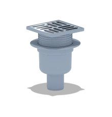 Трап верт.вып.50 рег. с решеткой из нержавеющей стали 12x12, ANI PLAST