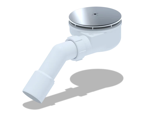 Сифон для душевого поддона  1 1/2**90, h 55 хромс пер. тр.45 40*50, ANI PLAST