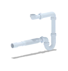 Сифон для умывальника 1 1/4 х 32 без выпуска  с гиб.труб. 32х32/40, ANI PLAST