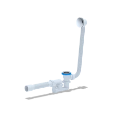 Сифон Ани для ванны клик-клак регулируемый с вып. и переливом с  г/т  375*40*50, (сетка) ANI PLAST	