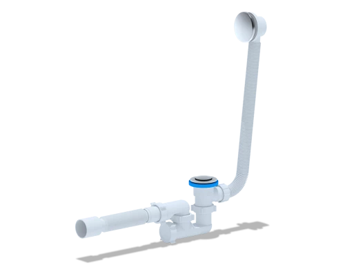 Сифон Ани для ванны клик-клак регулируемый с вып. и переливом с  г/т  375*40*50, (сетка) ANI PLAST	