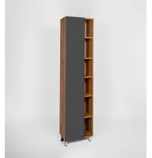 Шкаф-пенал VIANT БОСТОН 45 напольный графит/дуб вотан (VBOS450G-PEN)